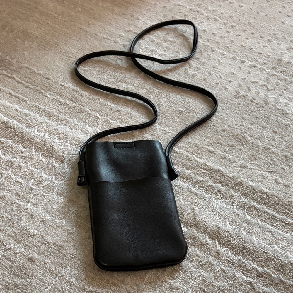 Black Leather Crossbody Bag